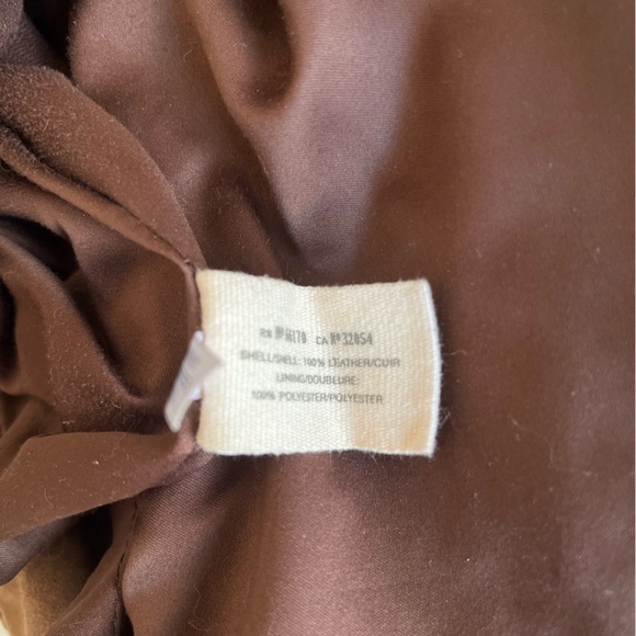 Anthropologie Cognac Leather Skirt - Picture 4 of 7